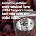 Package, 14 70 (Pack (Pack 2) Old Trapper Zero Sugar Beef Jerky, Eight-Ounce Individual Natural Wood Smoked