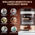 10:1 30 Mushroom Hazelnut Powder with Reishi Extract, Hot Cocoa Powder Caffeine-Free Mushroom Coffee Alternative