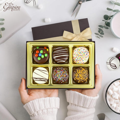 Empire Delights 6 Count Gourmet Cookies Gift Basket - Delicious Chocolate Gift Basket Great for Birthday Treats