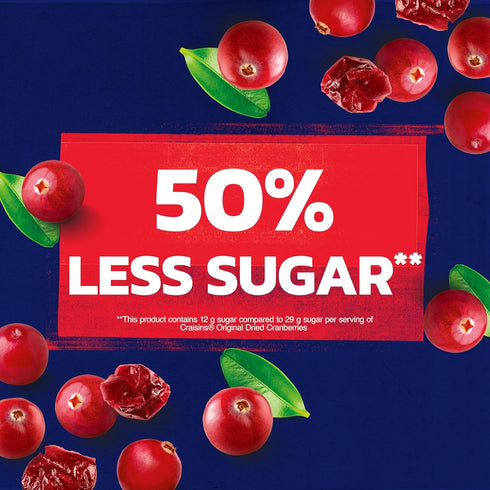 50% 10 Oz Ocean Spray Craisins, Less Sugar Dried Cranberries, Dried Fruit, Pouch