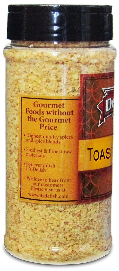 7 OZ Packed Gourmet Toasted Minced Onion by Its Delish, Medium Jar Freshly Roasted Chopped Onion for Cooking, Baking