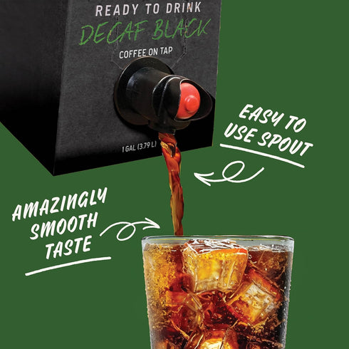 100% 1 (16 Java House Cold Brew Coffee on Tap Premium Arabica Decaf Smooth Decaf with Chocolate & Caramel Notes Gallon