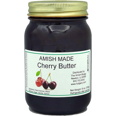 Arndts Fudgery DBA The Amish-Buggy 18 Oz Amish Jam - Two Jars (Cherry Butter)