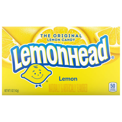 5 (Pack 12) Lemonhead Hard Lemon Candy, Ounce Movie Theater Candy Boxes