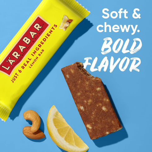 19.2 oz, 12 Larabar Lemon Bar Fruit and Nut Bars, Gluten Free and Vegan, Ct