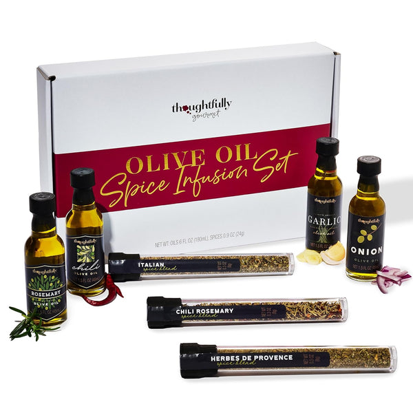 Thoughtfully Gourmet, Olive Oil Spice Infusion Gift Set, Premium Cold Pressed Extra-Virgin