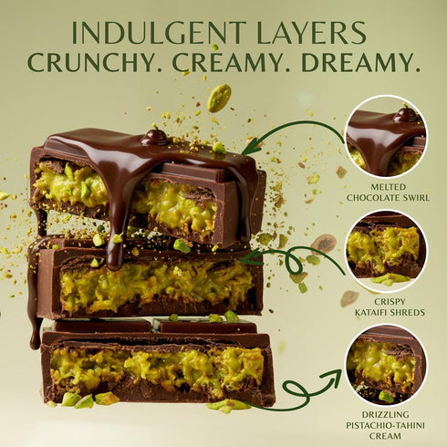 Dubai Chocolate Bar Kit Master Set Make at Home with Pistachio Cream, Tahini Mix, Dried Kataifi, Milk Choco Melting