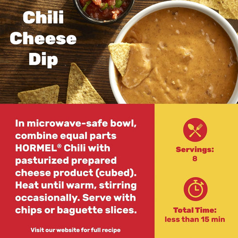 15 (Pack 12) HORMEL Chili Turkey No Beans, Ounce