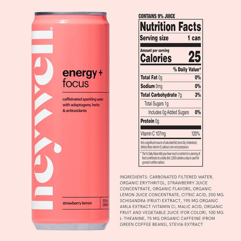 Pack, 12 (Pack 6) Heywell Sparkling Adaptogenic, Trial Fluid Ounce of - Organic, Non GMO, Vegan, Gluten Free, Dairy