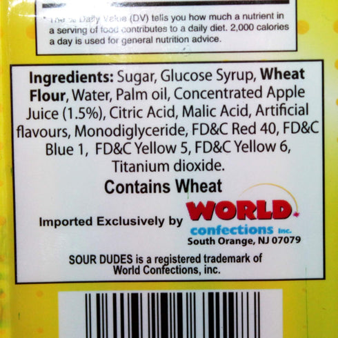 Sour Dudes (1) Bag Sour Belts - Rainbow Berry Flavor Made With Real Fruit Juice Sour & Sweet Candy - 4.5 oz
