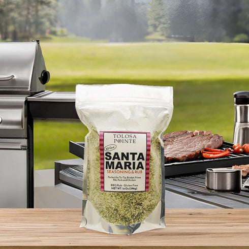 Tolosa Pointe 14 Oz (396g) All Que Santa Maria Seasoning & BBQ Rub for Chicken, Steak, Pork, Ribs, Prime Rib Roast, BBQ