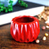 2 4 6 Inches Live Lucky Bamboo Stalk Arrangement in Round Red Ceramic Planter - and Lucky Bamboo Indoor Potted House