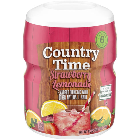 Country Time Strawberry Lemonade Naturally Flavored Powdered Drink Mix 1 Count 18