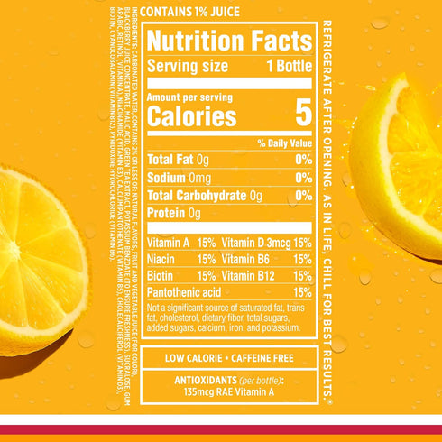Sparkling ICE (Pack 12) (Pack 12) +Caffeine Citrus Twist Flavored Sparkling Water with Caffeine of and Classic Lemonade