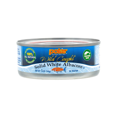 Albacore 5 oz (Pack 12) MW Polar Tuna, All Natural Solid White in Water, Can