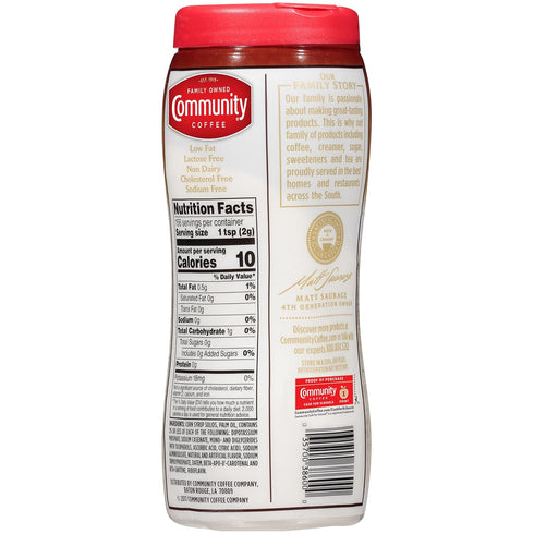 Community 11 (Pack 6) Coffee Lactose Free Powdered Coffee Creamer, Ounce Canister