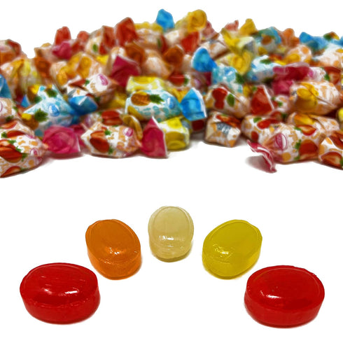 3 lbs 48 oz. Fruit Filled Hard Candies - - Strawberry, Cherry, Pineapple, Orange and Lemon Flavored Bon Bons Filled