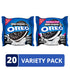 Pack, 20 Packs (2 OREO Zero Sugar and OREO Double Stuf Zero Sugar Chocolate Sandwich Cookies Variety Snack Cookies