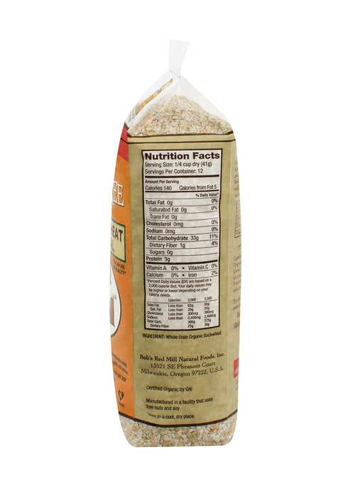 18 Bob's Red Mill Org Whole Grain Creamy Buckwheat Hot Cereal, Ounce