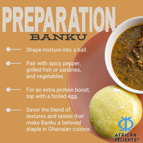 Powder(2.2LB)| Banku Mix Ghana | Pounded Maize & Cassava African Food Grocery similar to Fufu Flour, Plantain Flour