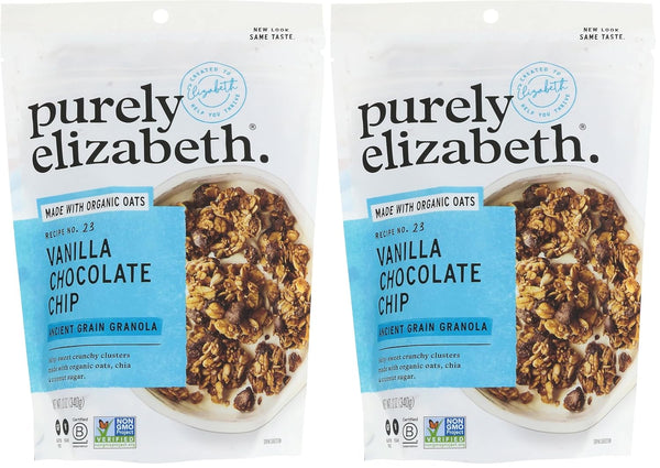 Purely Elizabeth Granola Vanilla Choc Chip 12 OZ (Pack of 2)