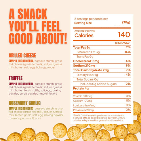 Pack 2.12 (Pack 9) 100% Keep Grazin Grain Free Crunchy Cheese Biscuits - Variety | Ounce of | Gluten & Sugar-Free