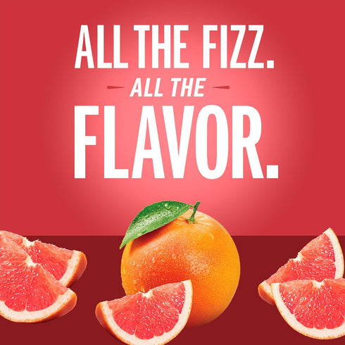 8.4 OZ, 24 IZZE Sparkling Water Juice Beverage Blend, Grapefruit, No Sugar Added, FL Cans