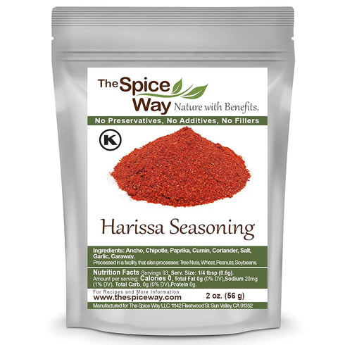 The Spice Way Harissa Seasoning, Spicy Hot Blend for Paste and Sauce, 2 oz Tunisian Spice Powder