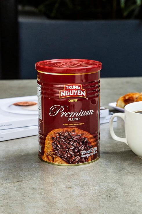 Trung Nguyen 15 oz (Pack 2) Premium Blend Roasted Ground Coffee Blend Strong and Bold Arabica & Robusta Chocolate