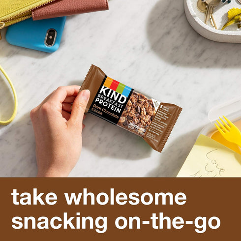8g 32 Count KIND Breakfast Protein Bars, Dark Chocolate Cocoa, Healthy Snacks, Gluten Free, Protein