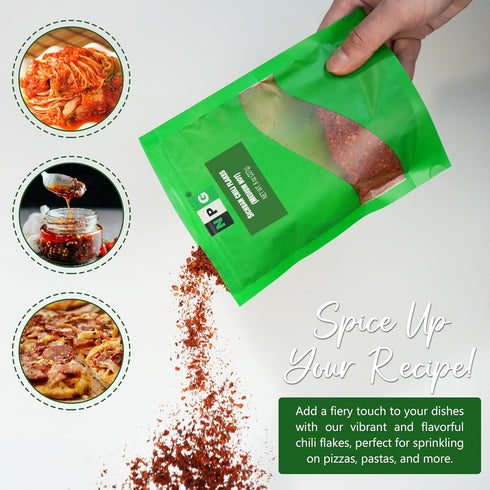NPG Authentic Sichuan Chili Flakes 8 Ounces, Medium Hot Szechuan Crushed Red Pepper Flakes for Kimchi, Chili Oil
