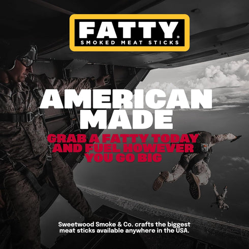 Antibiotics,11g Him,2 oz.,(Pack 10) FATTY Meat Sticks,Made with Grass Fed Beef,Pork Raised Without Protein Per