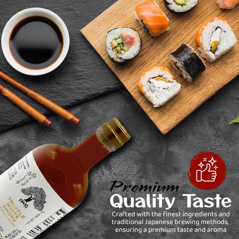 HAKU 2 12.68 Oz (375 ml) Truffle White Shoyu Naturally Brewed Aged Years, - Traditional Gourmet Dipping Sauce
