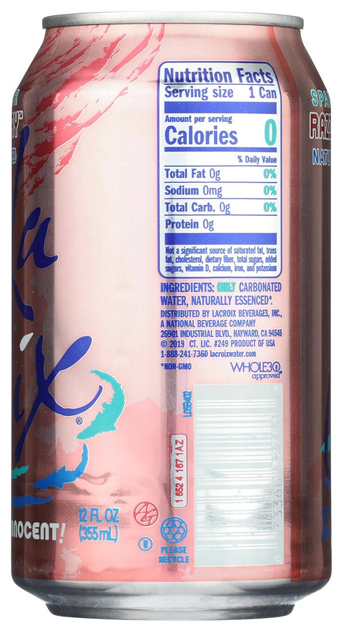 12 Oz La Croix, Water Sparkling Cranberry Raspberry Single, Fl