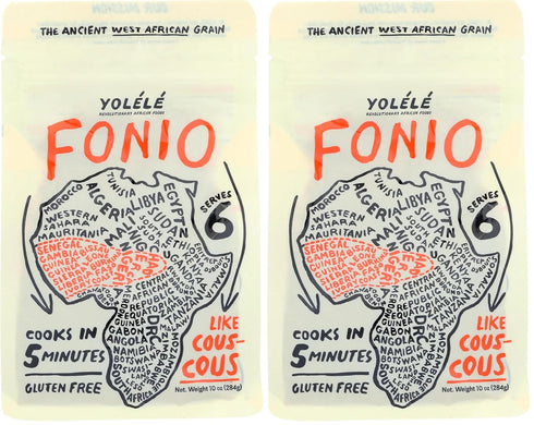 YOLELE Fonio Grain, 10 OZ (Pack of 2)