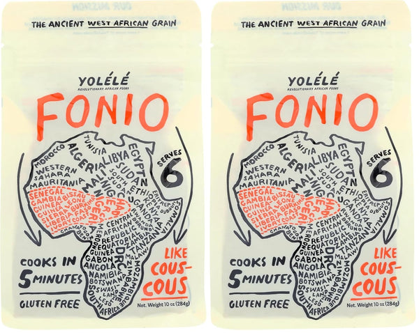 YOLELE Fonio Grain, 10 OZ (Pack of 2)