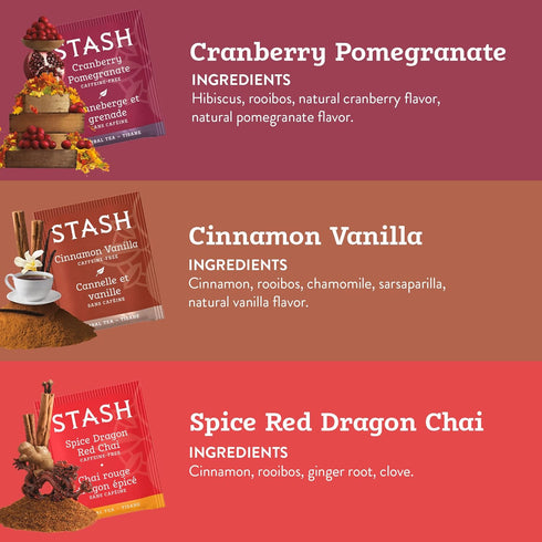 6 6 20 (120 Stash Tea Fall for Autumn Flavor Tea Sampler, Boxes With Tea Bags Each Tea Bags Total)