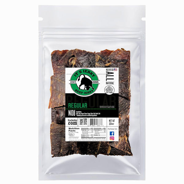 It's Jerky , Its Jerky Beef Jerky, Regular, 10 Ounce, 13g of Protein, 70