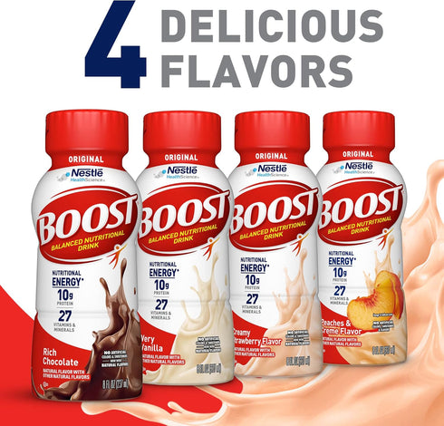 8 oz (Pack 24) BOOST Original Ready to Drink Nutritional Drink, Creamy Strawberry, fl