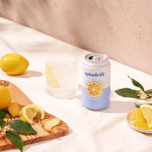 12 Oz Pack 24 3 Spindrift Sparkling Water, Lemon Flavored, Made with Real Squeezed Fruit, Fl Cans, of (Only Calories