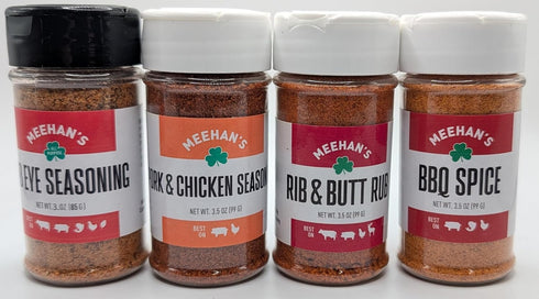 Meehan's Seasoning Meehans BBQ Seasoning Gift Set Variety Pack with Ribeye, Pork & Chicken,