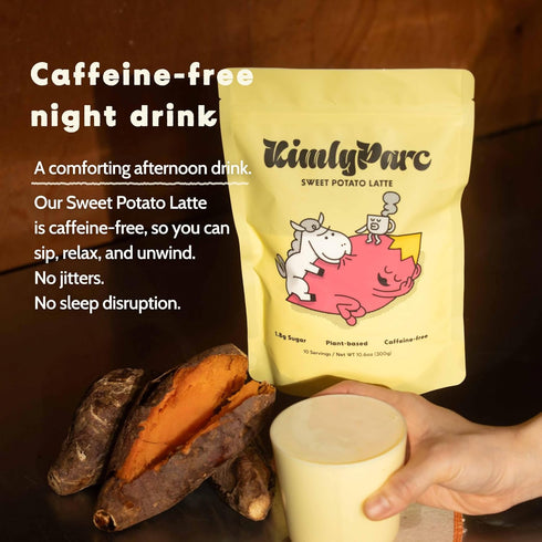 KimlyParc 10 oz (10 Korean Sweet Potato Latte Mix, Real Goguma Powder, Allulose Sweetened, Vegan, Caffeine Free, Dairy