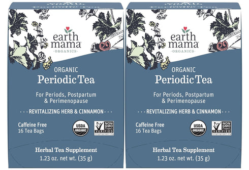 Earth Mama Organic Periodic Tea | Herbal Tea to Support Hormone Balance, Reproductive and