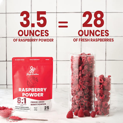 5oz 3.5oz Jungle Powders Organic Passion Fruit Powder & Raspberry Powder Bundle - Freeze Dried Superfood Extracts