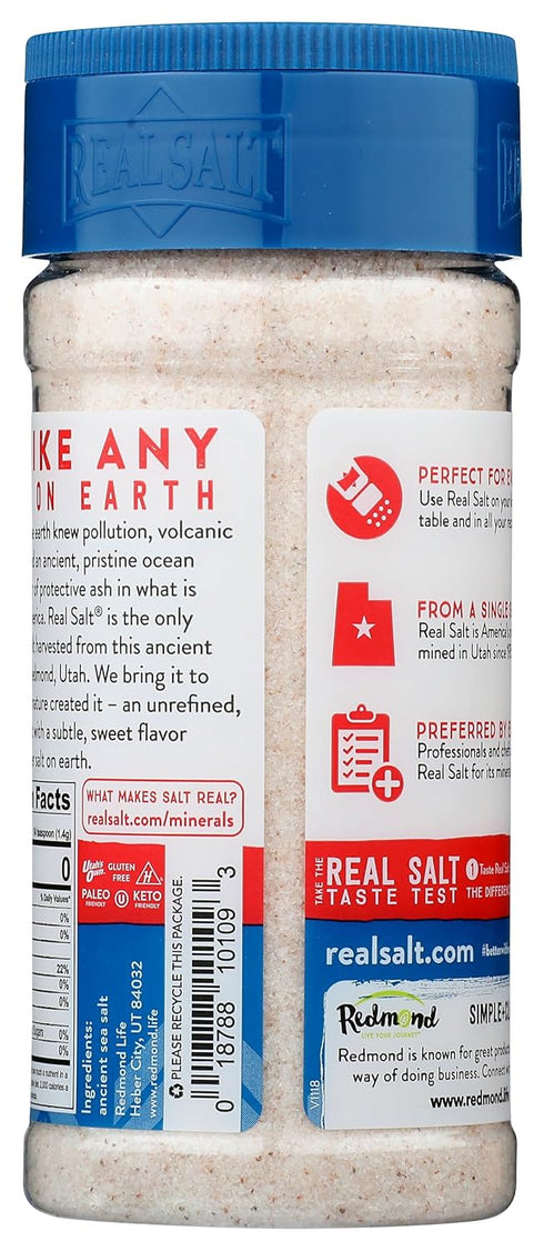 10 (1 Pack) Redmond Real Sea Salt - Natural Unrefined Gluten Free Fine, Ounce Shaker