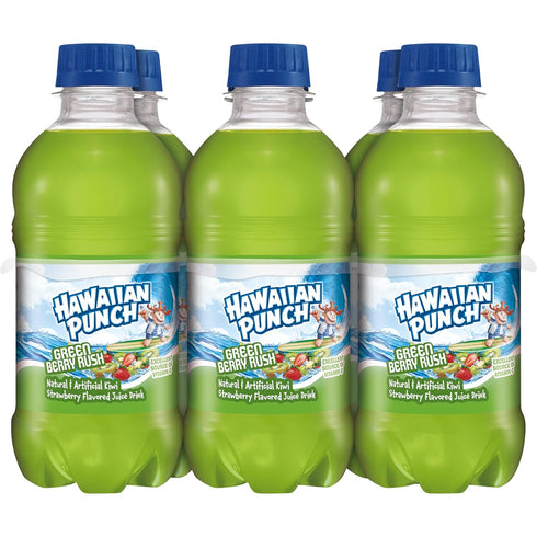10 Oz 24 Count (4 Packs 6), Hawaiian Punch Green Berry Rush Fruit Juice Drink, Fl Bottles, Of Ready-to-drink