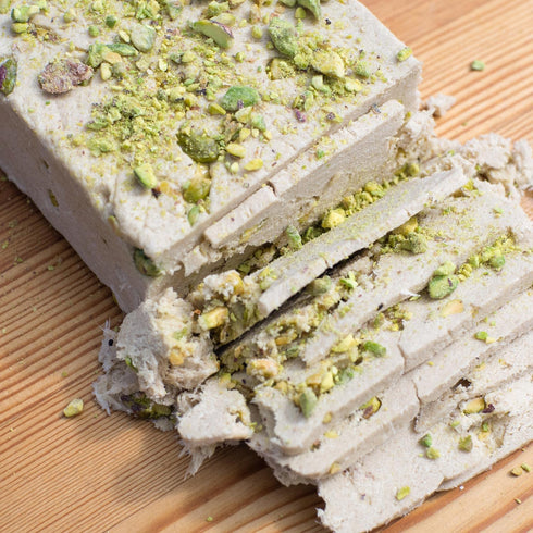 8 oz HEBEL & CO Pistachio Nigella Halva - | Certified USDA Organic, Gluten Free, Kosher & Vegan