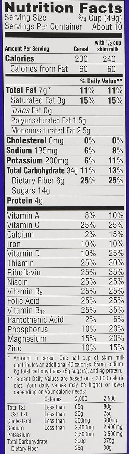 Kellogg's 17-ounce 3 Pack Cracklin' Oat Bran Cereal, Boxes