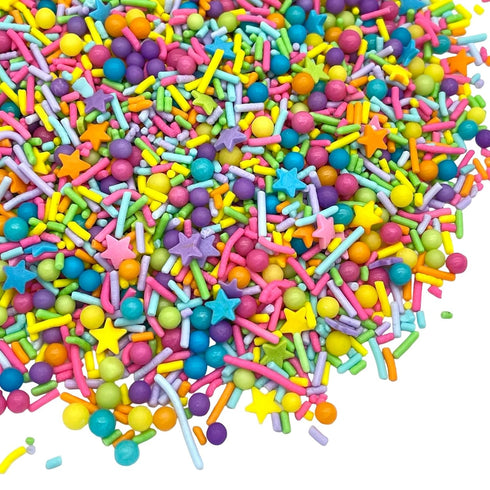 Manvscakes Rainbow Cake Sprinkles - Pink Edible Sprinkles for Valentines, Cookies, Chocolate, Ice Cream