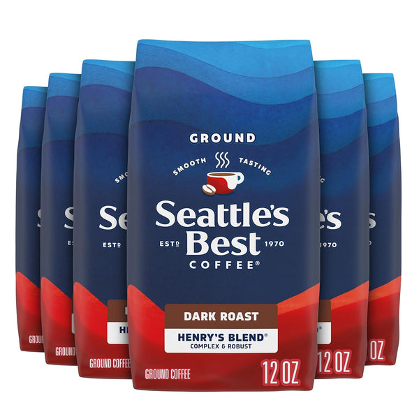 Seattles Best Coffee, Dark Roast Ground Coffee, Henry's Blend, 100% Arabica, 6